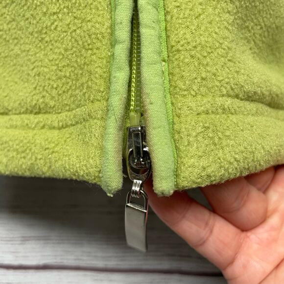 Talbots Green Zip Front Fleece Jacket Size M - Picture 8 of 10